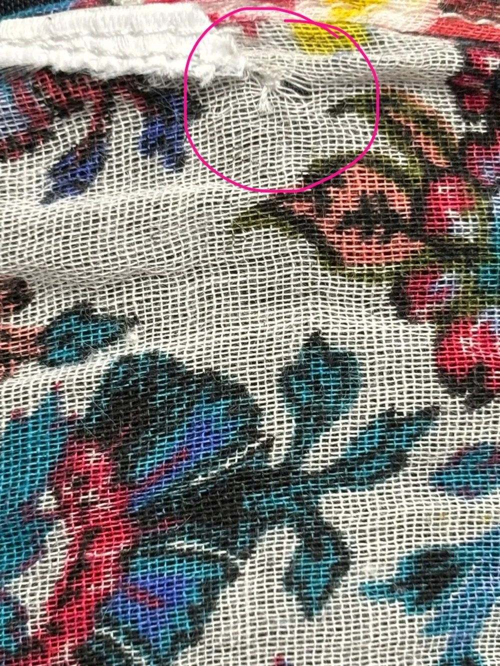 Boho Floral Scarf Womens Paisley Fringe Cottagecore Hippie Festival Gauze Wrap